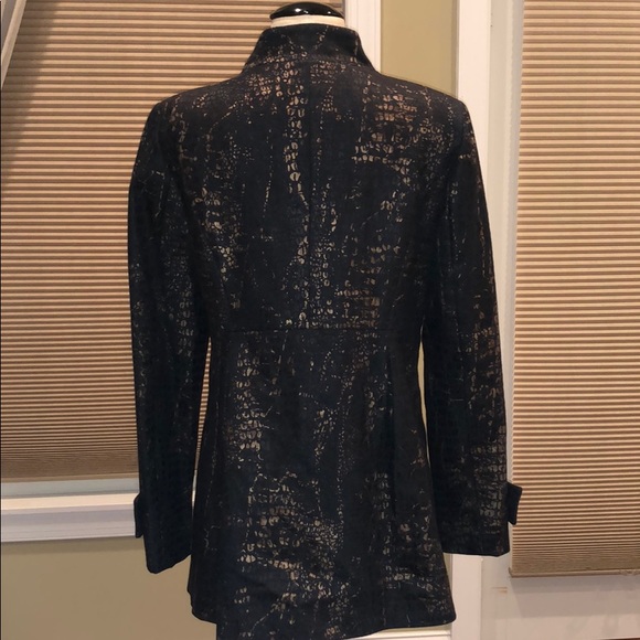 Nwot Metallic Snake Skin 3/4 Length Jacket - Picture 4 of 8